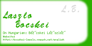 laszlo bocskei business card